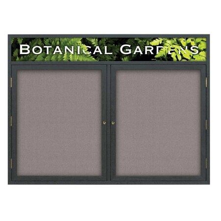 United Visual Products Open Faced Traditional Corkboard, 60x36" UV643A-SATIN-BLSPRU